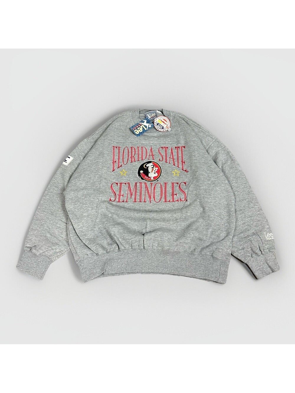 VTG Florida State Seminoles Pullover SPELLOUT Crewneck Sweatshirt XL FSU 90S NWT